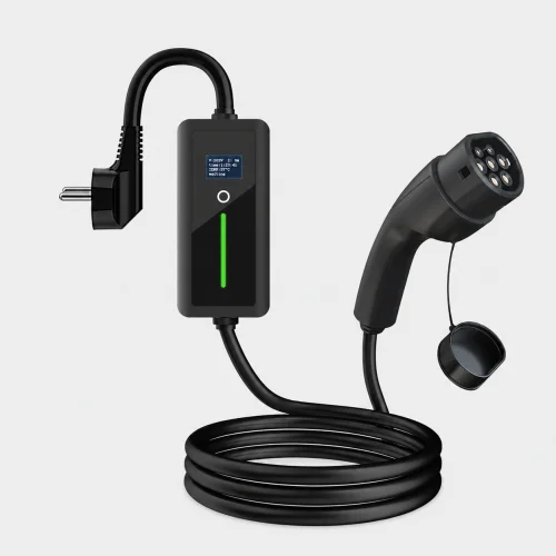 GB/T portable EV charger with LCD control box